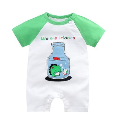 China 100% Cotton Baby Clothes Boys Girls Summer Rompers Toddler Infant 100% Cotton Shorts Sleeve 0-18 Months Clothes for sale