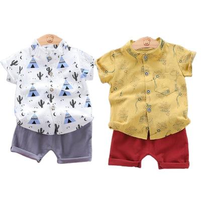 China Fashion Casual Baby Boy's Suit Summer Sportswear Set Top Shorts 2PCS Baby Clothing Set For Infant Boys Suits Kids Clothes for sale