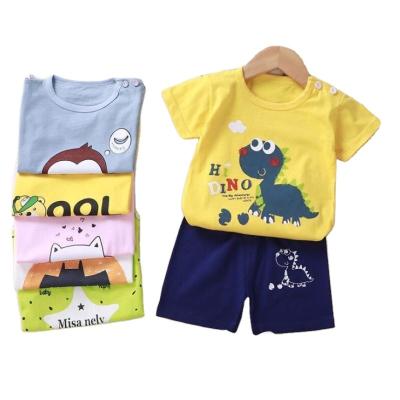 China 2022 Casual Kids Clothes Toddler Boys Cartoon Crews Babies Summer Tees Suits Baby Children Kids Clothing T-shirt + Abbreviations for sale