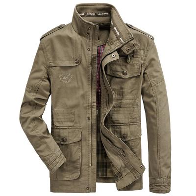 China Plus Size 7XL Reversible Military Springs Autumn Cotton Outdoor Jacket Multi-pocket Men's Casual Coat Masculine Jacket Men for sale