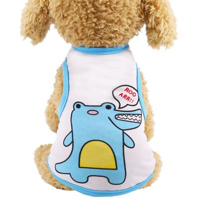 China Sustainable spring and summer cartoon cute dog vest pet clothes for sale