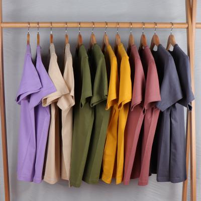 China Compressed High Quality Men'S Plain T Shirts Heavyweight Oversized Solid Color T-Shirt For Summer for sale