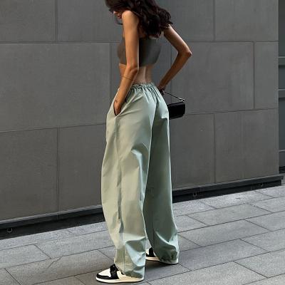 China Anti-pilling Street Trend Loose Trousers Drawstring Waist Stretch Jogger Pants Casual Work Women Cargo Pants&Trousers for sale