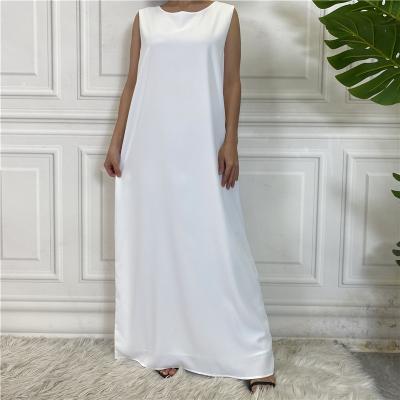 China Muslim Women Prayer Clothing Wholesale 12 Colors Plain Sleeveless Muslim Dress Middle East Dubai Sleeveless Dress for sale