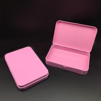 China Food Grade Wholesale 133*88*20mm Rectangle Rose Cosmetic/Makeup Metal Tin Box /Case With Hinge for sale