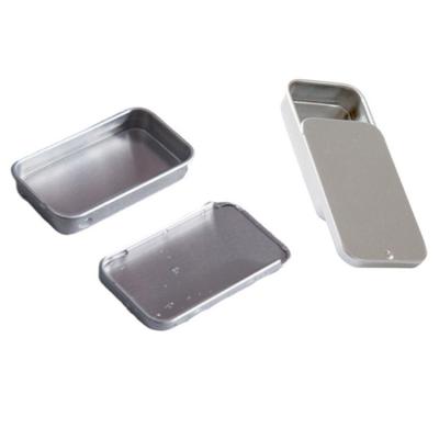 China Rectangular 60x34x11mm Small Eco-friendly Travel Soap Antirust Lip / Beard Balm Aluminum Slide Tin for sale