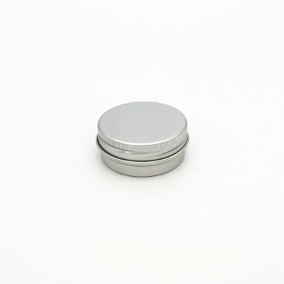 China Food grade in stock 15ML 40*18mm round silver screw cap cover aluminum box for cosmetic/balm/ointment for sale