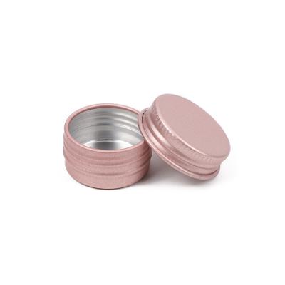 China Round 5ml/g Rose Gold Salve Eye Cream Jar Eco-friendly Screw Lid Aluminum Metal Tin Box For Cosmetic for sale