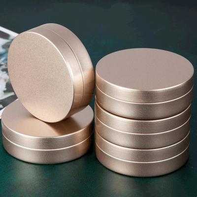 China Food Grade 3.5 oz Round Rose Gold Slip Lid Body Butter Tea Aluminum Can 100ml Cosmetic Tins 100g for sale