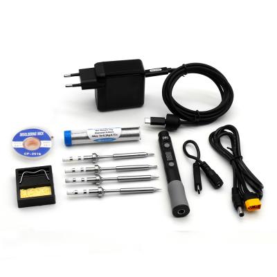 China Portable Performance MINI Soldering Iron 12-24V Digital Screen Electric Welding Machine Regular Soldering Kit with PD45W Power Adapter for sale