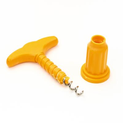 China Sustainable Plastic Wine Cork Easy Opener In Rotating Corkscrew for sale