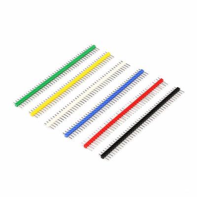 China Metal Color 1*40P Single Row Needle 2.54mm for sale