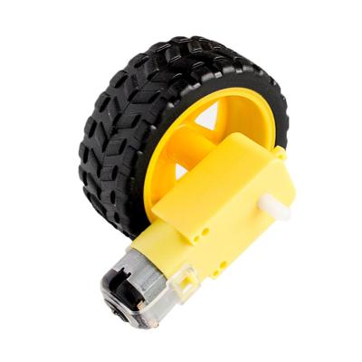 China Plastic ABS TT Motor Wheels Chassis Robot Smart Gear Motor Kit for sale