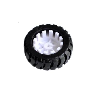 China ABS Plastic+Rubber 43MM Rubber D-axle Wheel For Tracking Car for sale