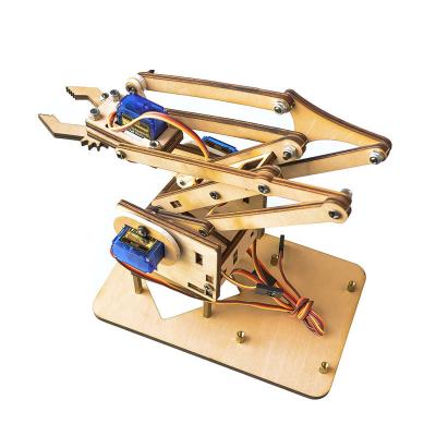 China DIY PLAY 4 DOF Wooden Robot Arm Kits for sale