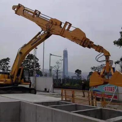 China Stable Production Telescopic Boom Excavator With Clamshell Long Bucket Arm Excavator for sale