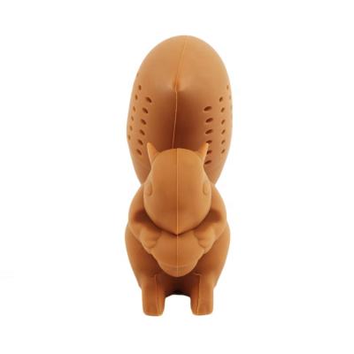 China Sustainable Cheap Price Reusable Squirrel Silicone Animal Tea Infuser Strainer for sale