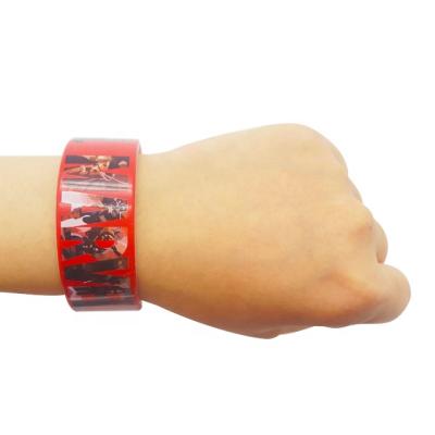 China Events One Inch Large Size Silicone Wristband Full Color Printed Silicone Wristband for sale