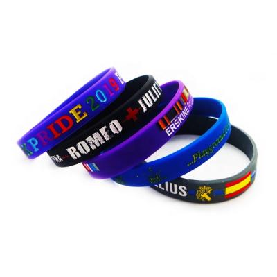 China Events Factory Cheaper Price Embossed Cool Silicone Wristband Custom Silicone Wristband Wristband for sale