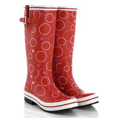 China Waterproof Cheap Price Women Raining Boots heeled rubber boots for women for sale