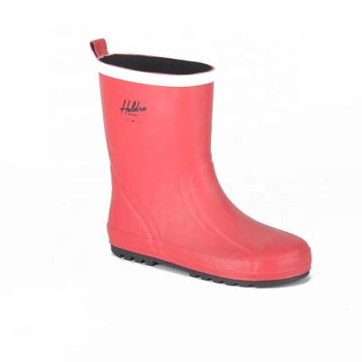 China Custom Made Wellington Girls Red Rubber Rain Boots Half Rain Boots Waterproof Style Hotsales New for sale