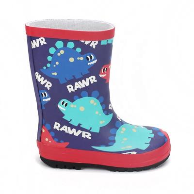 China Kids Rain Boots Waterproof Comfortable Animal Dinosaur Print Waterproof Rain Boots for sale