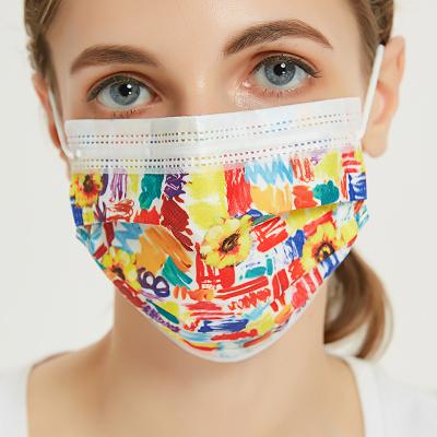 China S&J Wholesale OEM daily use adult kids 3ply custom printed face mask disposable printed face mask for sale