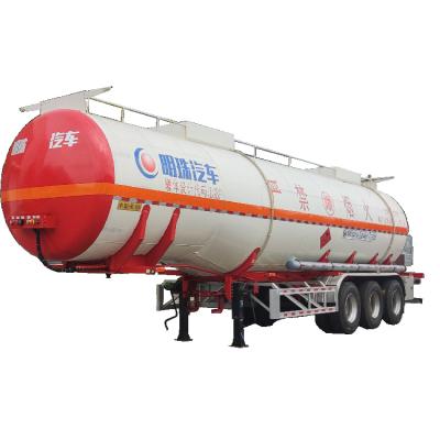 China 40000 Liter Gasoline Oil Tanker Semi Trailer Truck Trailer Carbon Steel for sale