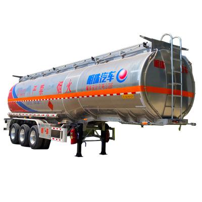 China Aluminum Benzene Trailer Truck Trailer 3 Axle 54000 L Tank for sale