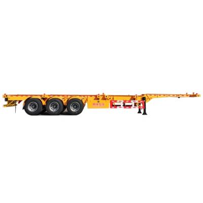 China Heavy Truck Trailer 2 3 4 Axles Truck 40ft Container Chassis Semi Trailer For Bulk Cargo for sale