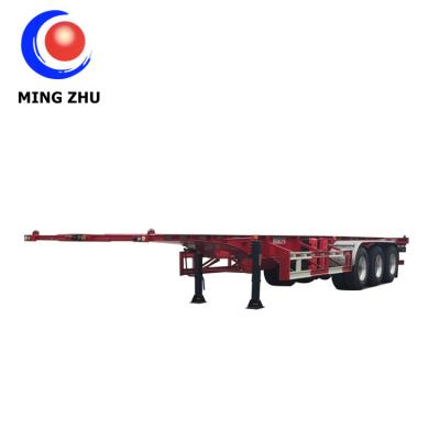 China Truck Trailer Skeleton 3 Axles 40 Feet 20ft 40ft Container Truck Trailer for sale