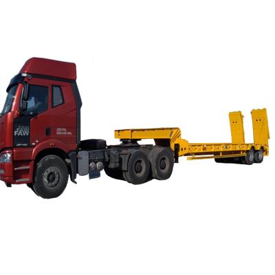 China Mingzhu brand 2 axle 1 axle single axle truck trailer double lowbed semi trailer from China for sale