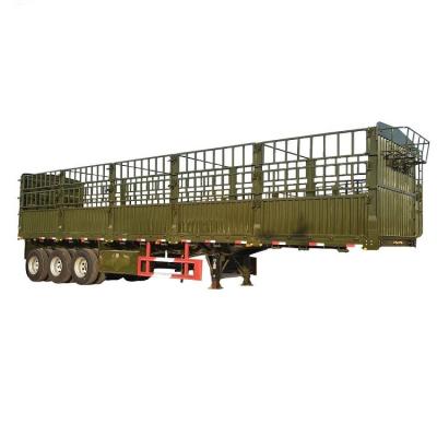 China Truck Trailer Side Wall Bulk Cargo Barrier Haulage Transport Cargo Goods Fence Semi Trailer for sale