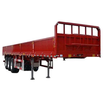 China Truck Trailer 60 CBM 3 Axle Semi Truck Trailer Dump Side Semi Trailer for sale