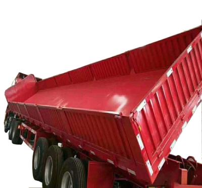 China Hydraulic Side Dump Truck Trailer China 3axles 40 Ton 50 Ton Flatbed Tractor Trailer for sale