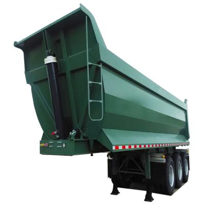 China Truck Trailer China Most Popular 40 Ton 50 Ton Side Tipper Rear Dumper Trailer 3 Axles Semi Tipper Truck Trailer For Sale for sale