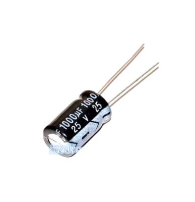 China Contact customer service 10PCS/LOT 1000UF 25V 10*17 aluminum electrolytic capacitor 25V 1000uf 100%NEW for sale