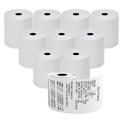 China POS Machine Free Sample 80mm Printed POS Roll 57mm Thermal Paper Cashier Printing Thermal Paper for sale