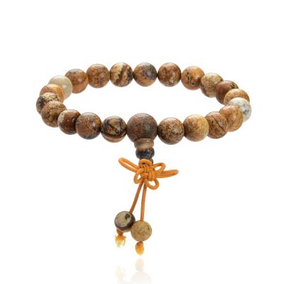 China FASHIONABLE Wholesale New Arrival Meditation Bracelet Image Jasper Stone Handcrafted Natural Stone Bracelet for sale