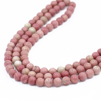 China Wholesale Natural Stone Loose Stone Beads 8mm Size Rose Tourmaline Beads For Jewelry Making for sale