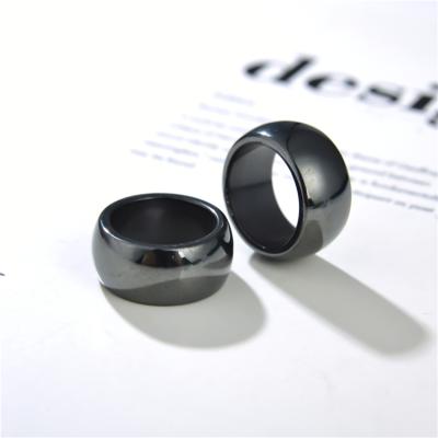 China 2022 fashion simple high quality cheap wholesale TRENDY natural hematite stone ring for men for sale