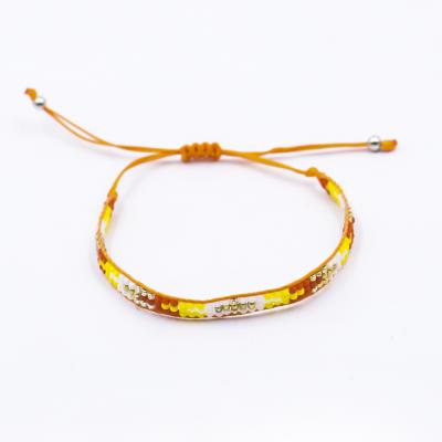 China Fashionable Handmade Jewelry Wax Thread Beads Material Braided Adjustable Bracelet for sale