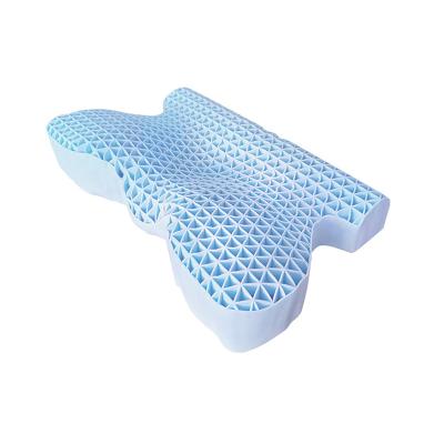 China Breathable Massage Youmeng Butterfly Design Silicone Bed Pillow Soft Gel Neck Cooling Pillow No Pressure Band Ergonomic Pillow for sale