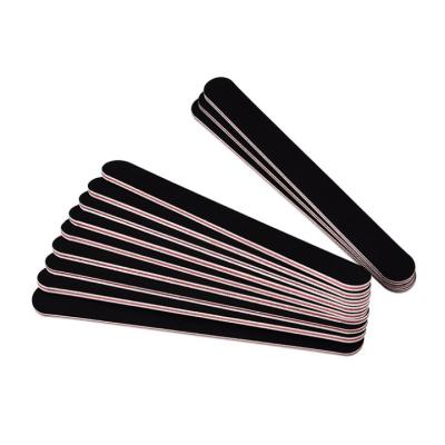 China Cheap Custom Nail Folder Nail Care Printing EVA Straight Disposable Double Sided Red 12 Pieces Black Nail Folder Te koop