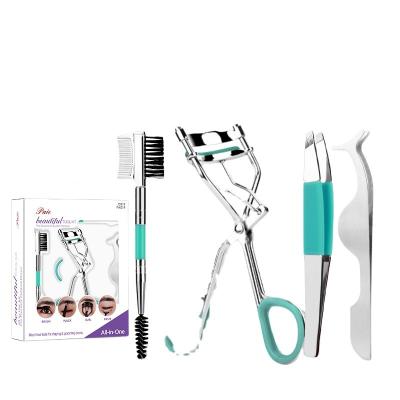 China Hot Selling Eyelash Curler Set Makeup 5 in 1eyelash Curler Tool Kit Eyebrow Curler Comb Eyebrow Curler Tweezers Set Te koop