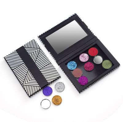 中国 Wholesale Waterproof 12 Color Diy Eyeshadow Palette Organizer Empty Magnetic Palette Case With Mirror For Eyeshadow 販売のため