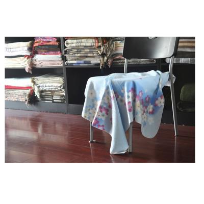 中国 Baby 50% PHOENIX soft anti-pilling custom wholesale 50% bamboo printing covering polyester BLUE 販売のため