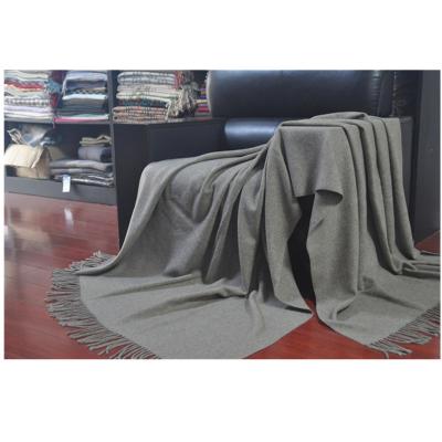 China Wholesale eco-friendly PHOENIX brand yaks wool woven blanket super soft natural color BLUE anti-pilling blanket for throw blanket custom for sale