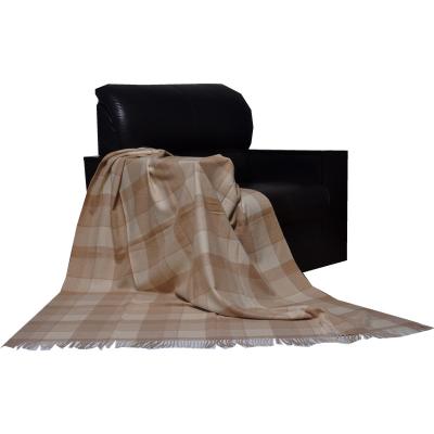 China PHOENIX 100 Security Blanket Camel Throw Blanket Tartan Plaid Luxury BLUE Portable Geometric Anti-pilling Winter Eco-friendly Te koop