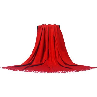 China Luxury anti-pilling blanket BLUE PHOENIX 100 cashmere wedding cute brushed soft woven solid red super cozy blankets for winter en venta